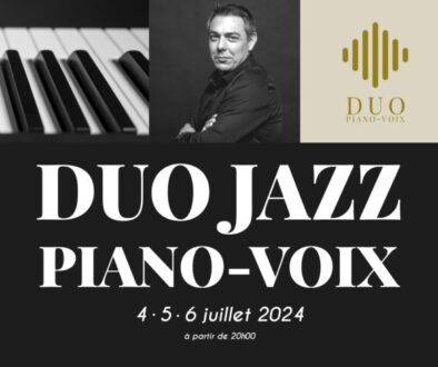 4-5-6 juillet 2024 soirée piano voix restaurant le moulin des sens à Salon de Provence