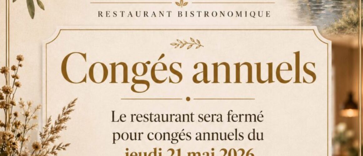Fermeture pour une semaine - le moulin des sens