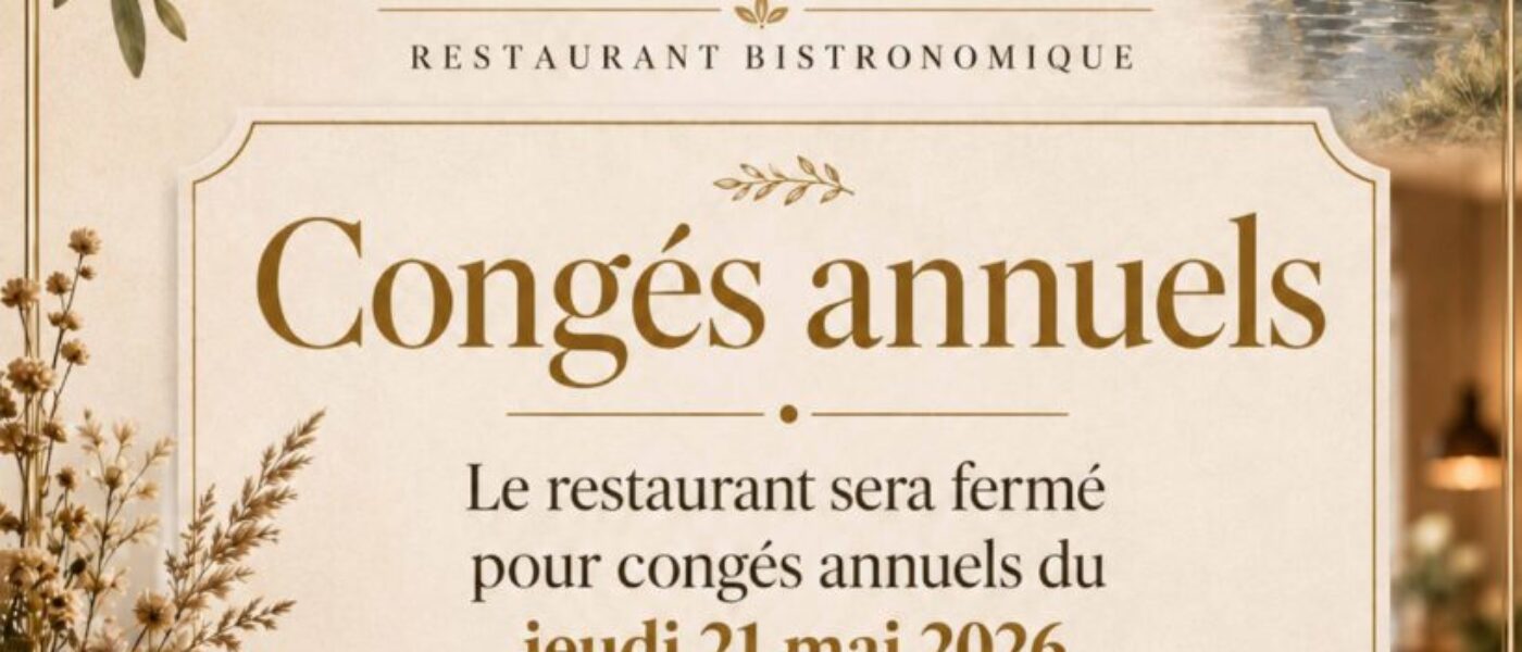 Fermeture pour une semaine - le moulin des sens